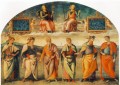 慎重と正義と六人のアンティーク賢者 1497年 ルネッサンス ピエトロ・ペルジーノ